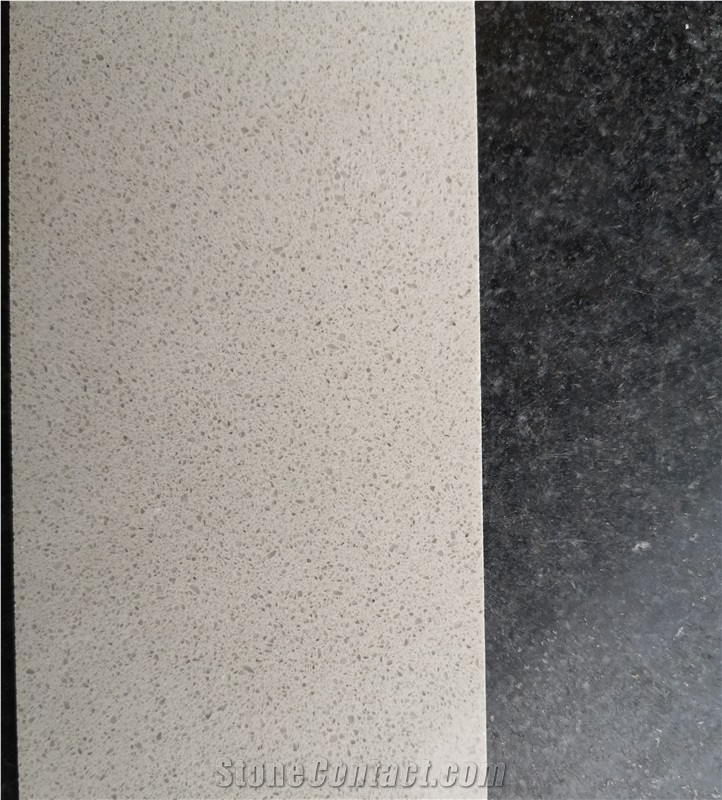 Pure Beige Color Quartz Stone Slab