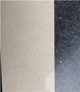 Pure Beige Color Quartz Stone Slab