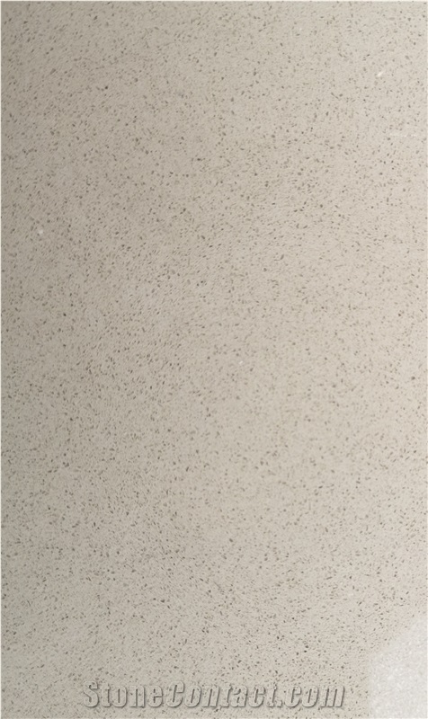 Pure Beige Color Quartz Stone Slab