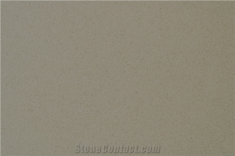 Pure Beige Color Quartz Stone Slab