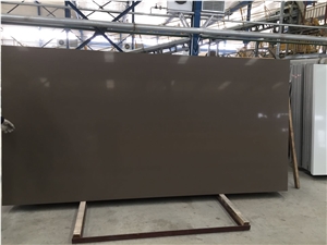 Pure Brown Quartz Stone Slab