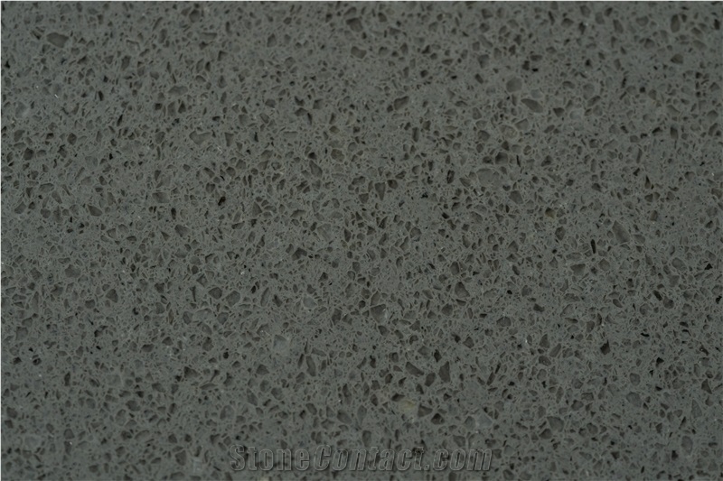 Pure Dark Grey Color Quartz Stone Slab