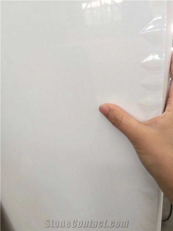 Pure Ice White Quartz Stone Slab