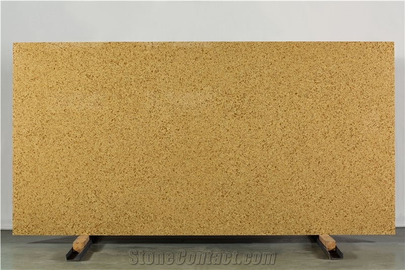 Solid Beige Quartz Stone Slabs