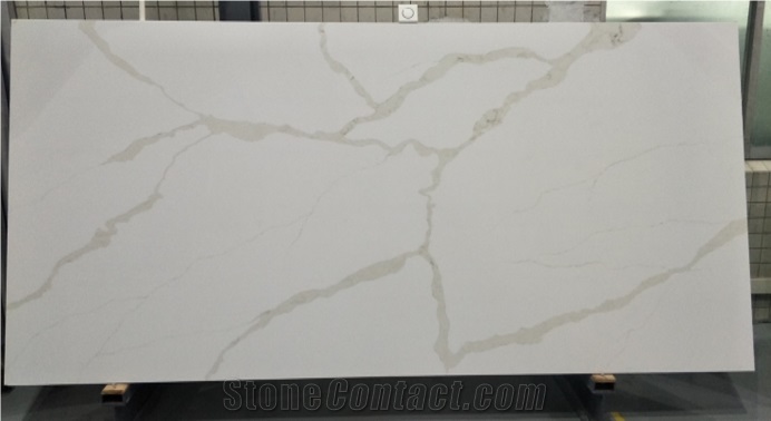 Sparkling White Calacatta Quartz Slabs