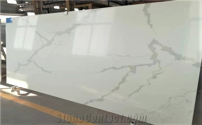 Unique Calacatta Quartz Stone Slab