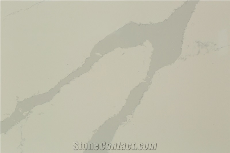 White Calacatta Quartz Stone Slab