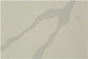 White Calacatta Quartz Stone Slab