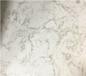 White Cement Ash Quartz Stone