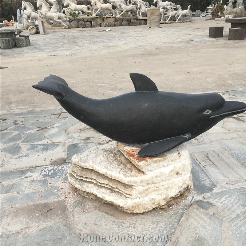 Marble Dolphin Statues Water Fountains