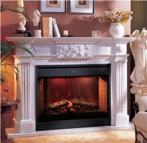 White Jade Marble Fireplace