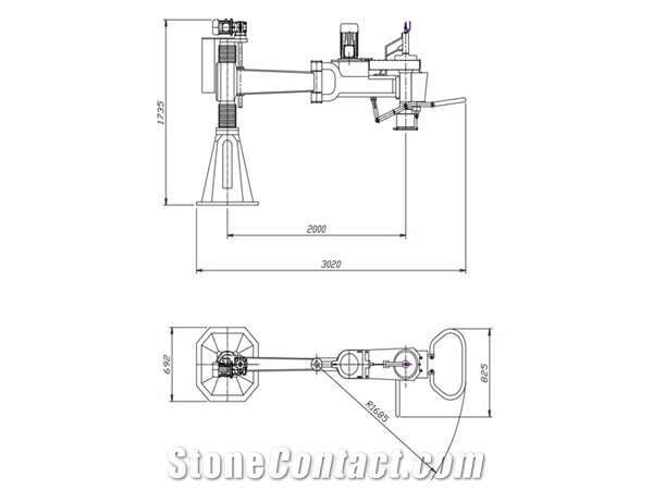 Two-Speed Column Arm Polishing Machine