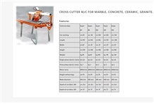 Cross Cutter M/C for Marble, Granite, Ceramic