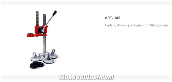 Triple Suction-Cup and Pads for Lifting Pincers