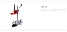 Triple Suction-Cup and Pads for Lifting Pincers Triple Suction-Cup and Pads for Lifting Pincers