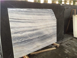 Blue Wood Marble Block