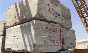 Light Silver Grey Travertine Block, Iran Grey Travertine