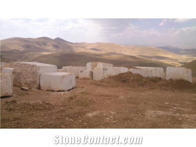 Persian White Limestone Block, Iran White Limestone