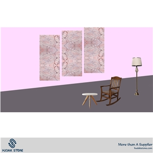 Pink Spider Marble Block