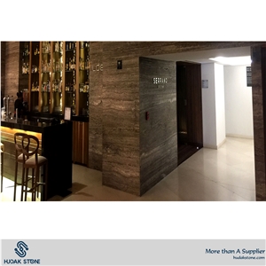 Titanium Travertine Block, Iran Grey Travertine