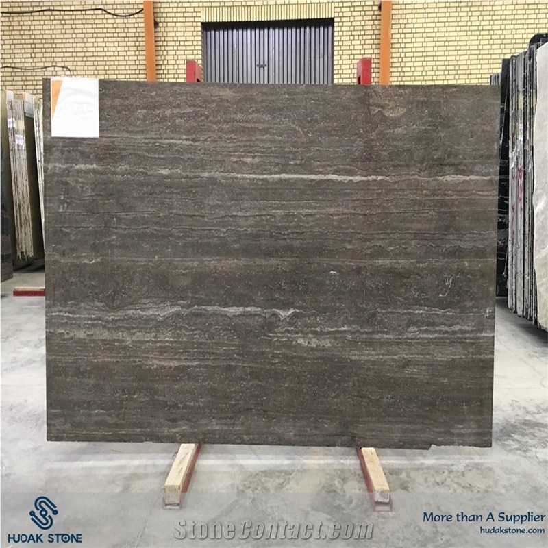 Titanium Travertine Block, Iran Grey Travertine
