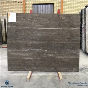 Titanium Travertine Block, Iran Grey Travertine