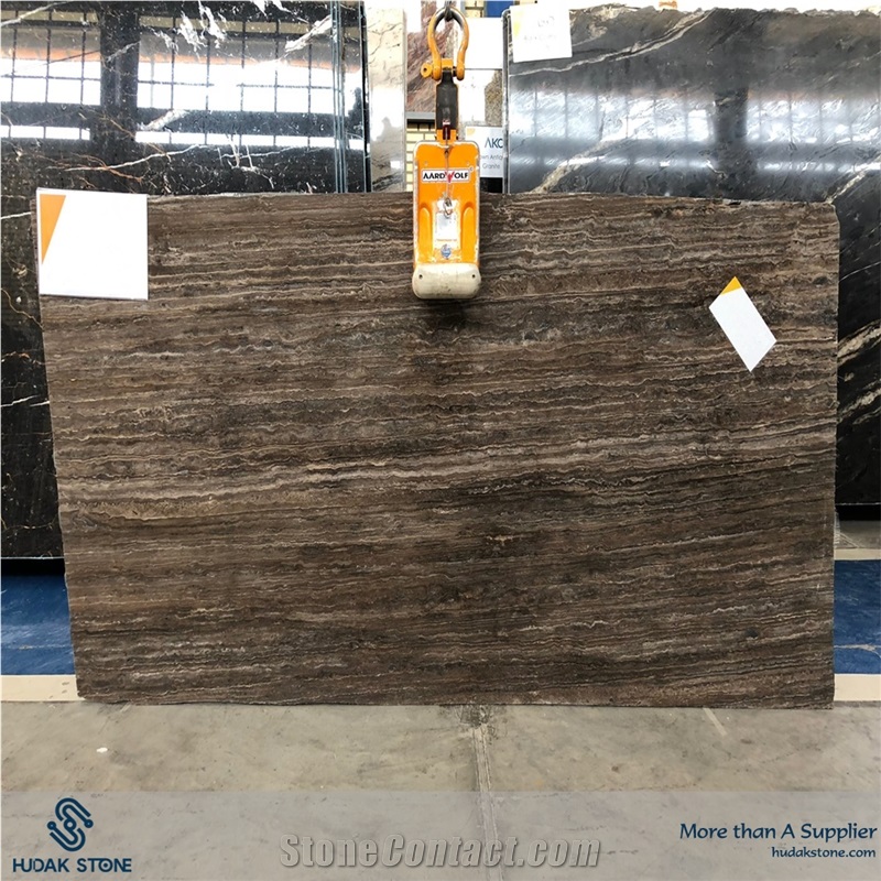 Titanium Travertine Block, Iran Grey Travertine