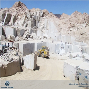 White Natanz Granite Block, Iran White Granite