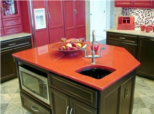 Quartz Stone Kitchen Countertop, Island Top