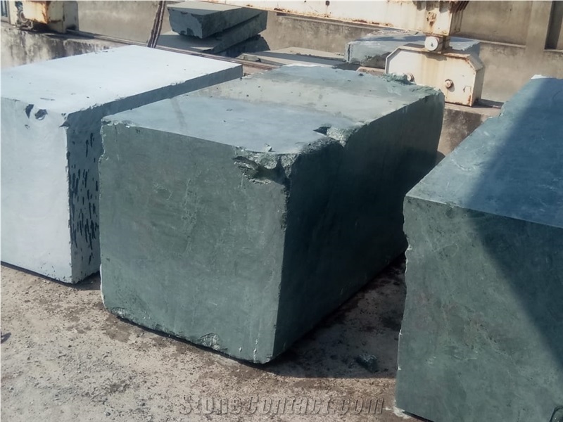 Green Rough Marble Blocks, Green Serpentine Marble Block