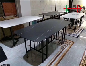 Calacatta White Sintered Stone Table Tops Desk