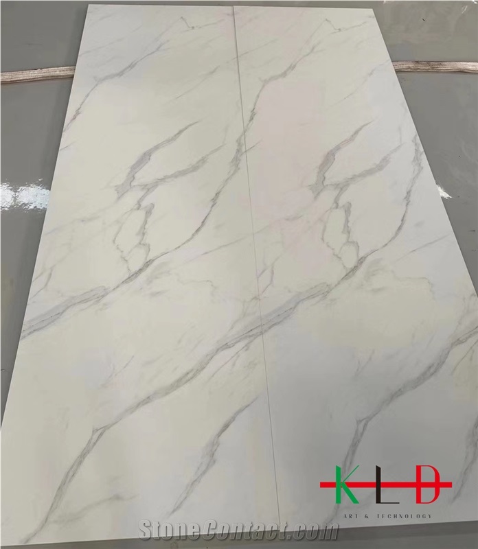 China Calacatta White Sintered Stone Slabs