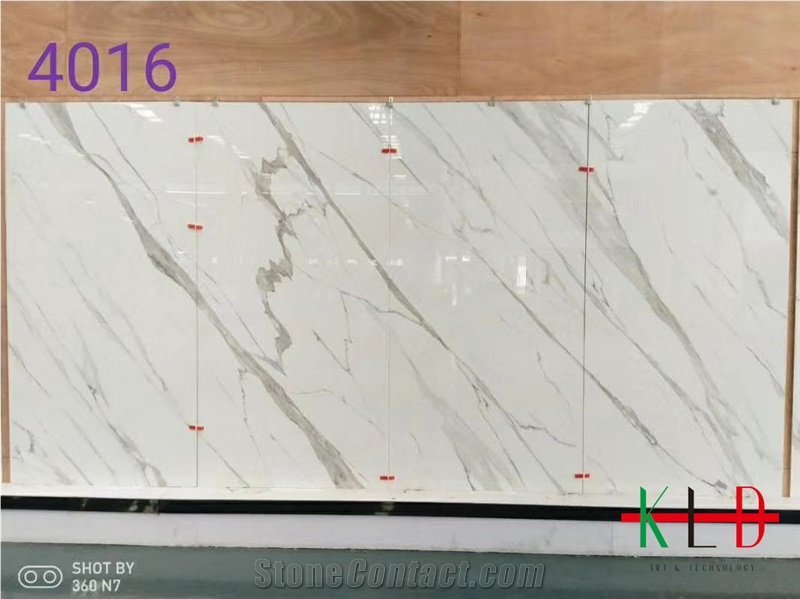 China Calacatta White Sintered Stone Slabs