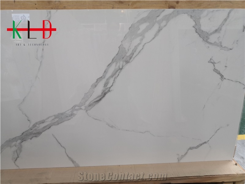 China Calacatta White Sintered Stone Slabs