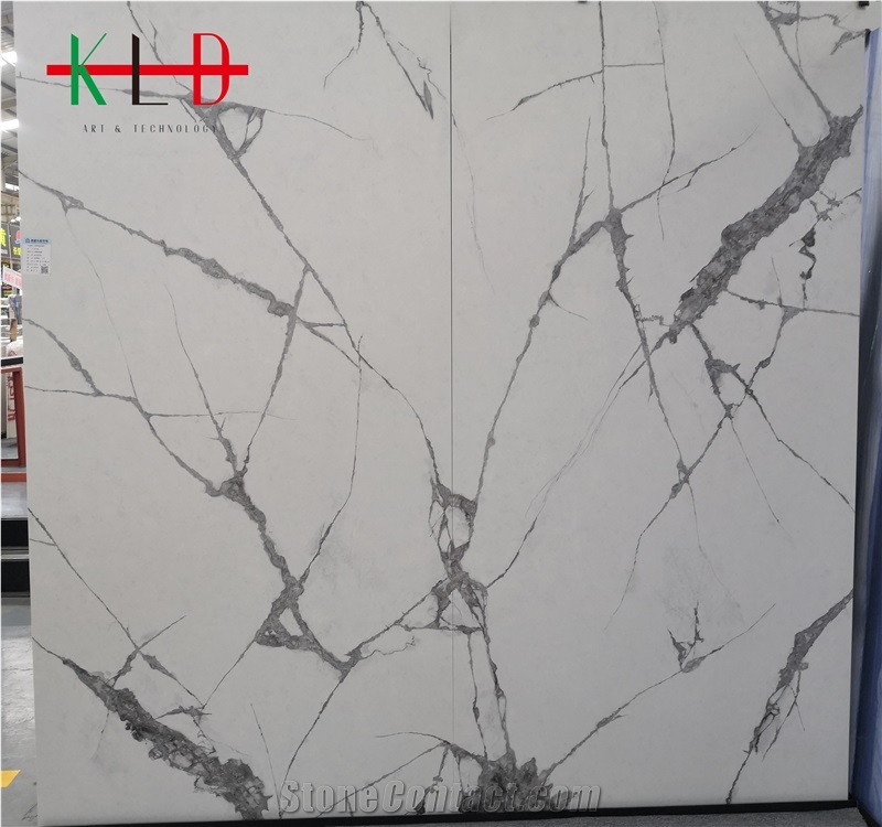 China Calacatta White Sintered Stone Slabs
