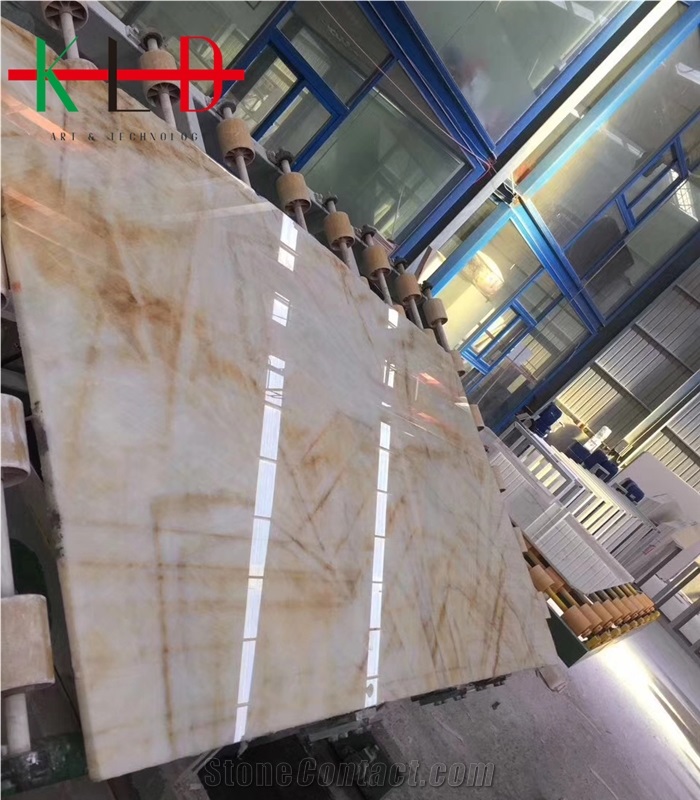 Guangxi New Amber Onyx Slabs,China Golden Topaz