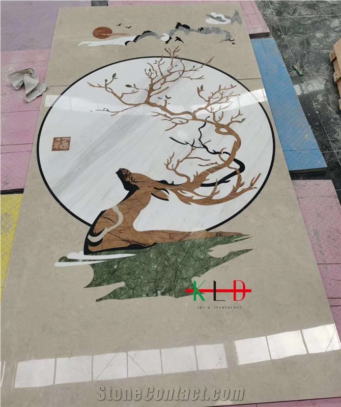 Honeycomb Panel Water Jet Medallions Wall Tiles