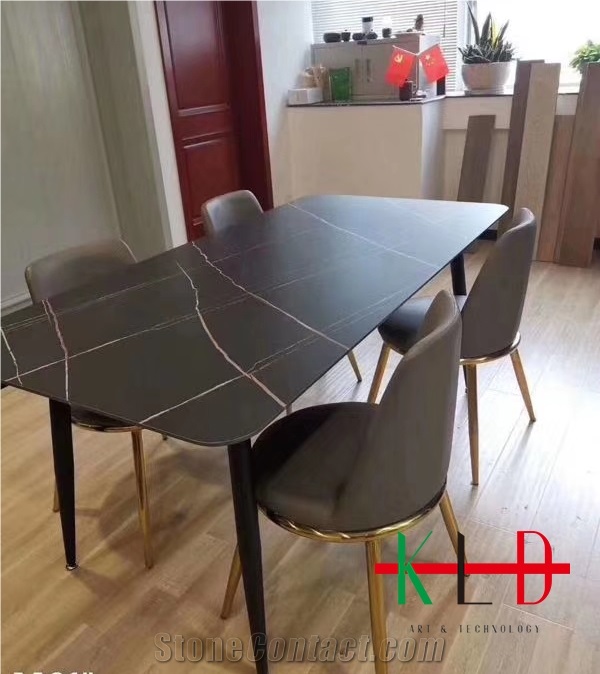 Lauren Black Sintered Stone Table Tops