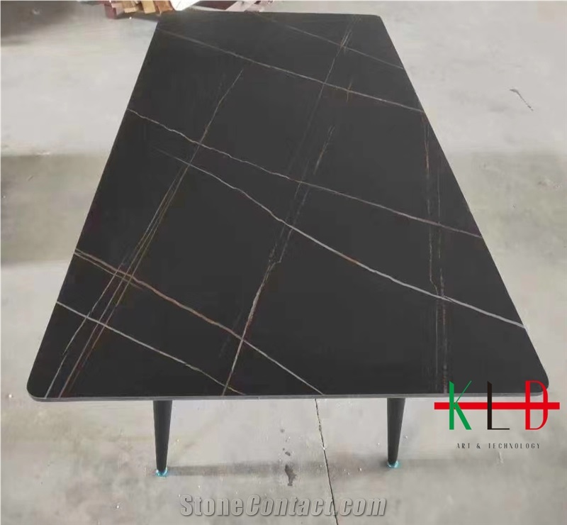 Lauren Black Sintered Stone Table Tops