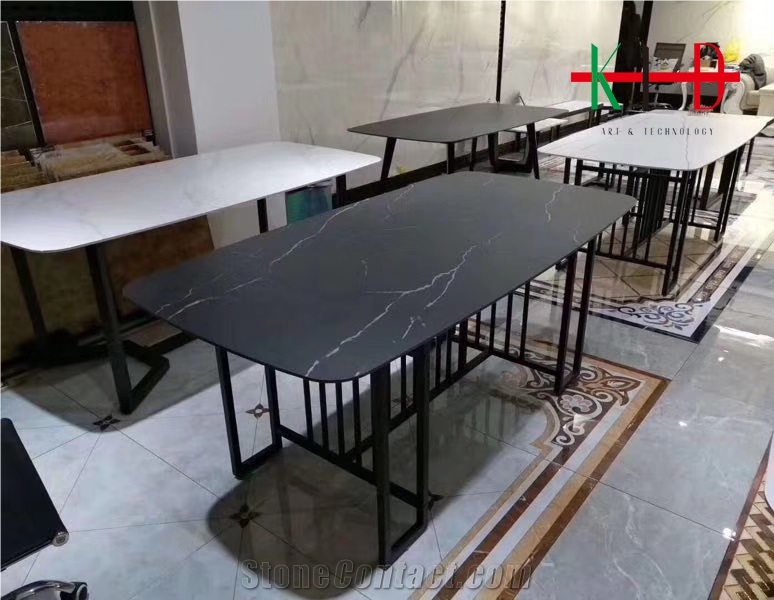 Lauren Black Sintered Stone Table Tops