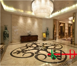 Marble Waterjet Medallion Floor Tile