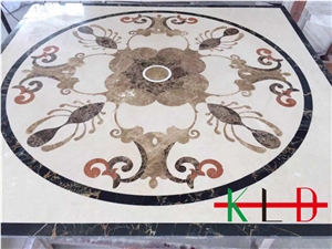 Marble Waterjet Medallion Floor Tile
