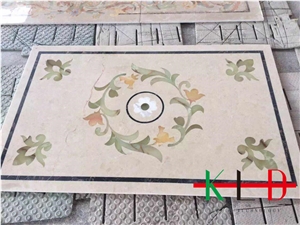 Marble Waterjet Medallion Floor Tile