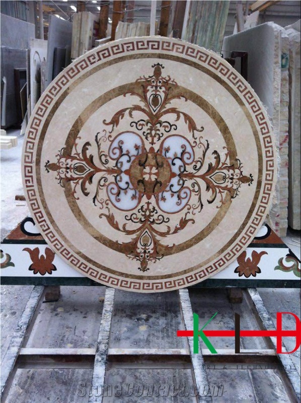 Marble Waterjet Medallion Floor Tile