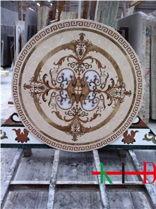 Marble Waterjet Medallion Floor Tile