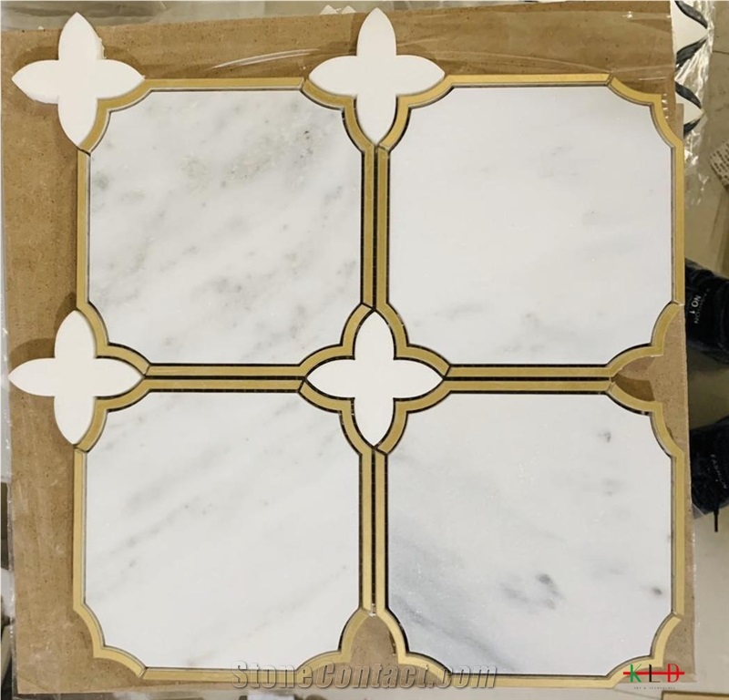 Polished Metal Mosaic Wall Tiles Kitchen Floor