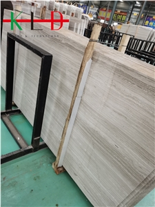 Silver Serpeggiante White Wood Grain Marble Slabs