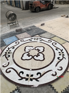 Waterjet Granite Round Medallions Floor Decorative