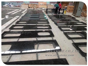 Angola Black Granite Kitchen Top Prefab Angola Black Granite Kitchen Top Prefab