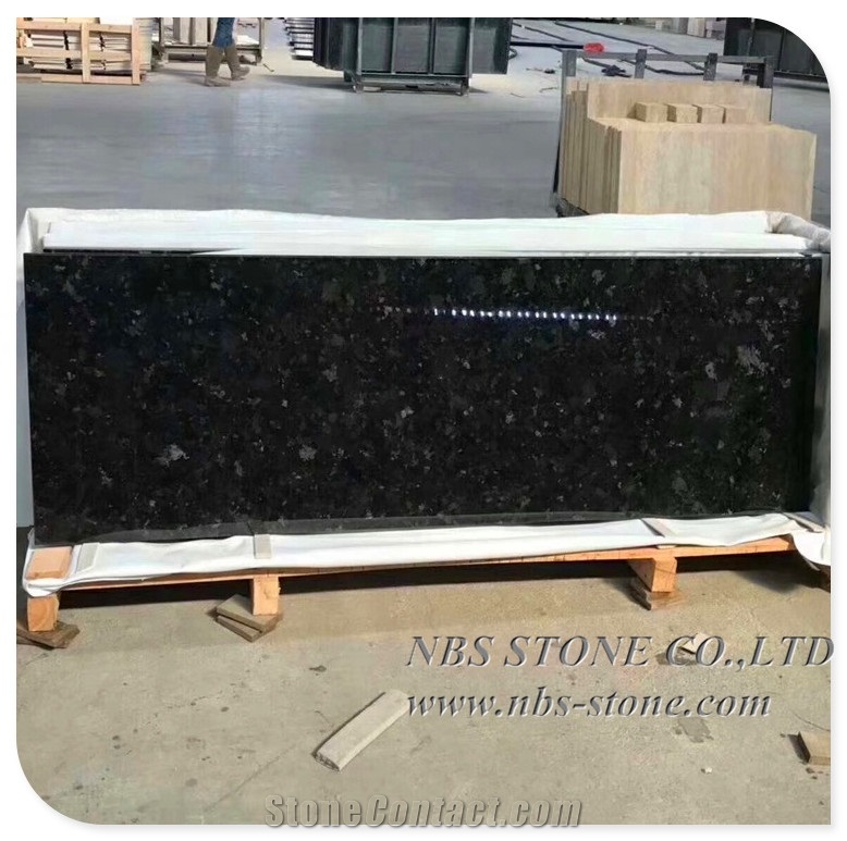 Angola Black Granite Kitchen Top Prefab